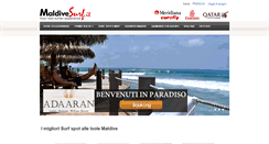 Desktop Screenshot of maldivesurf.it